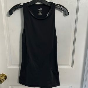 Kyodan black workout tank top Sz XS mesh style side